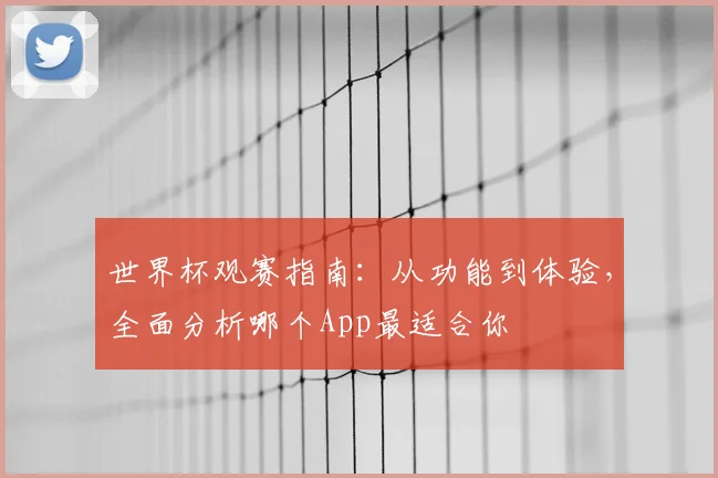 世界杯观赛指南：从功能到体验，全面分析哪个App最适合你