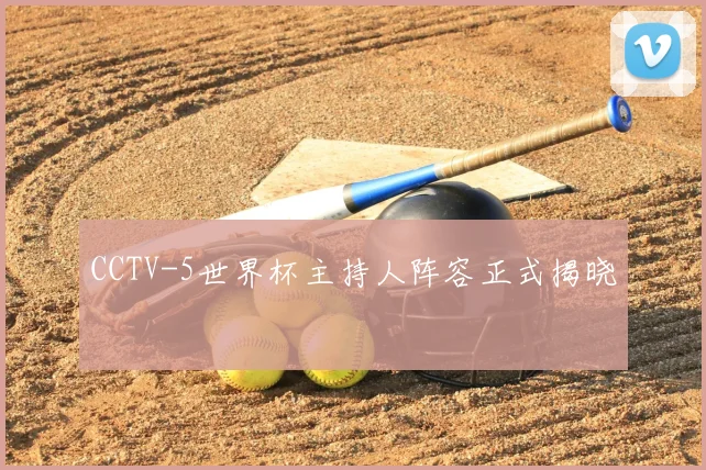 CCTV-5世界杯主持人阵容正式揭晓